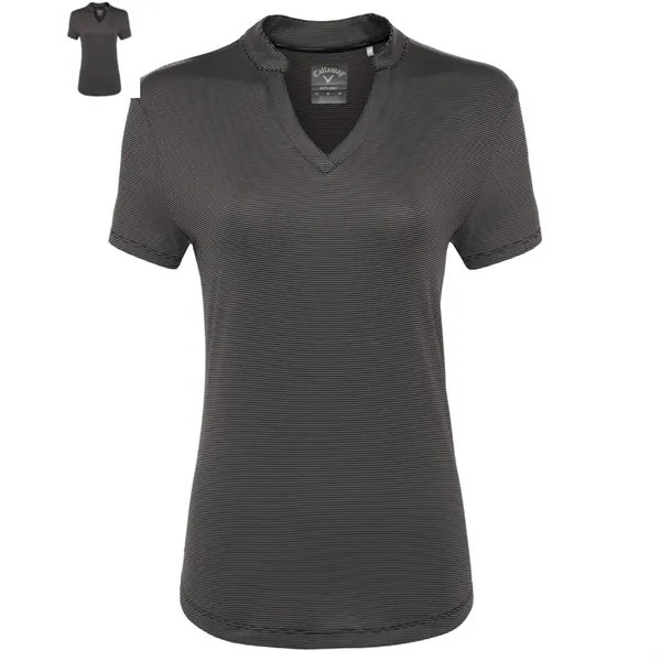 Callaway® Fine Line Stripe Women's Polo Shirt - Callaway® Fine Line Stripe Women's Polo Shirt - Image 3 of 5
