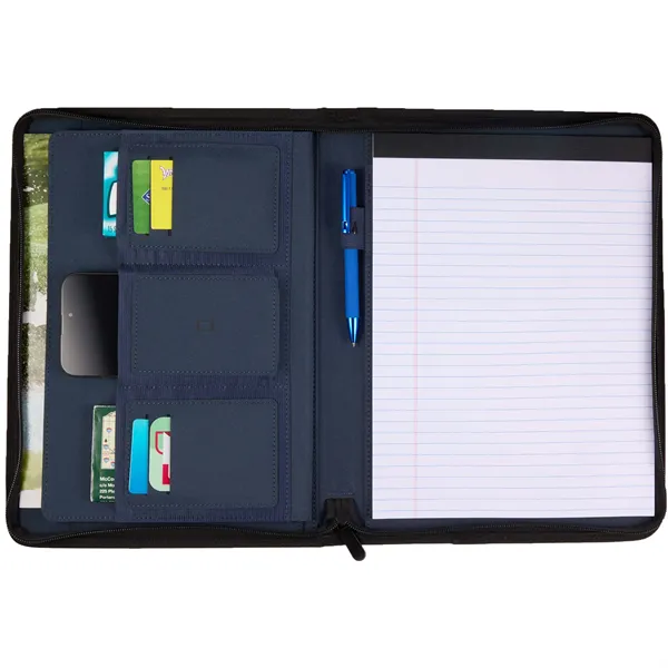 Puffer Zippered Padfolio with FSC® Recycled Paper - Puffer Zippered Padfolio with FSC® Recycled Paper - Image 1 of 5