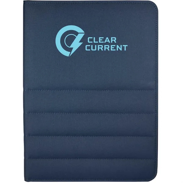 Puffer Zippered Padfolio with FSC® Recycled Paper - Puffer Zippered Padfolio with FSC® Recycled Paper - Image 0 of 5