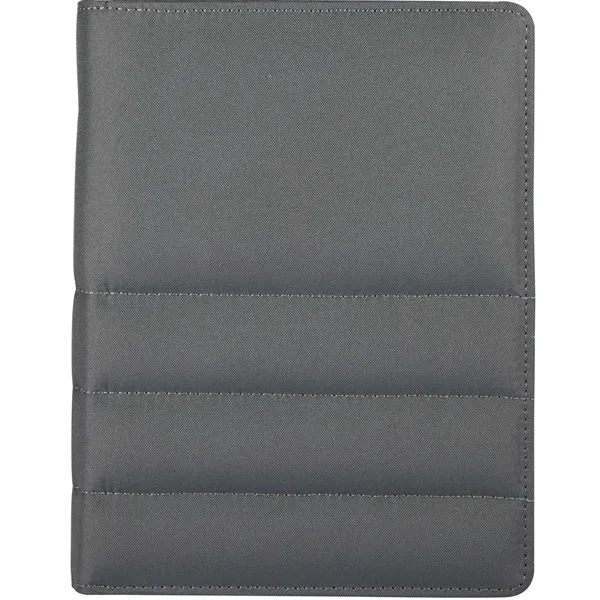 Puffer Zippered Padfolio with FSC® Recycled Paper - Puffer Zippered Padfolio with FSC® Recycled Paper - Image 4 of 5
