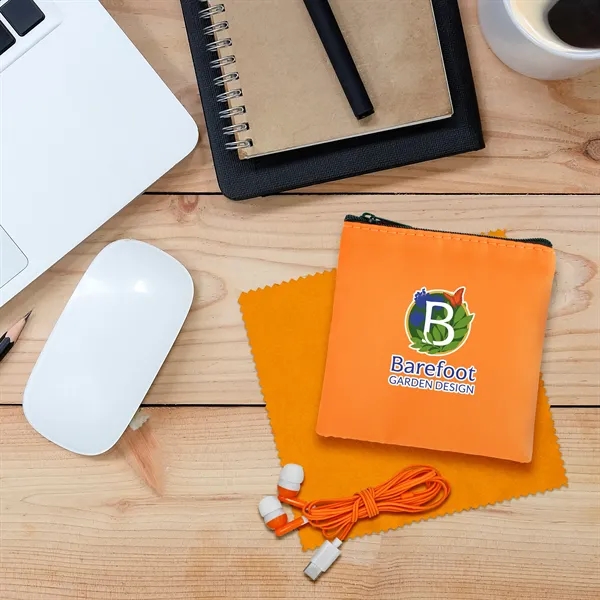 Colorful RPET Ear Bud & Cloth Set - Colorful RPET Ear Bud & Cloth Set - Image 18 of 19