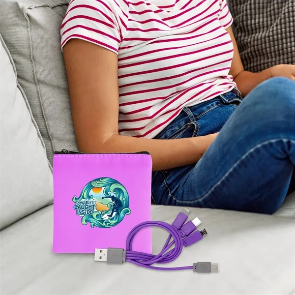 Colorful RPET Cable Pouch - Colorful RPET Cable Pouch - Image 18 of 19