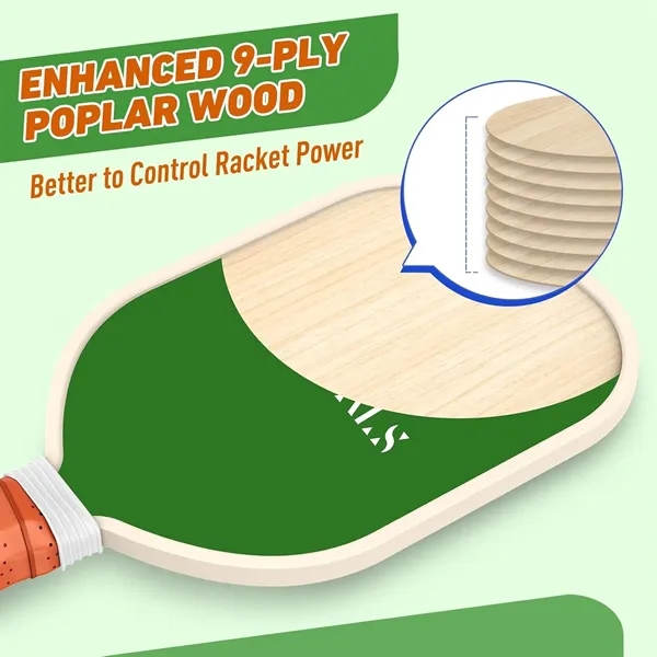 Pickleball Paddles Set with 4 Balls & 1 Bag - Pickleball Paddles Set with 4 Balls & 1 Bag - Image 1 of 17