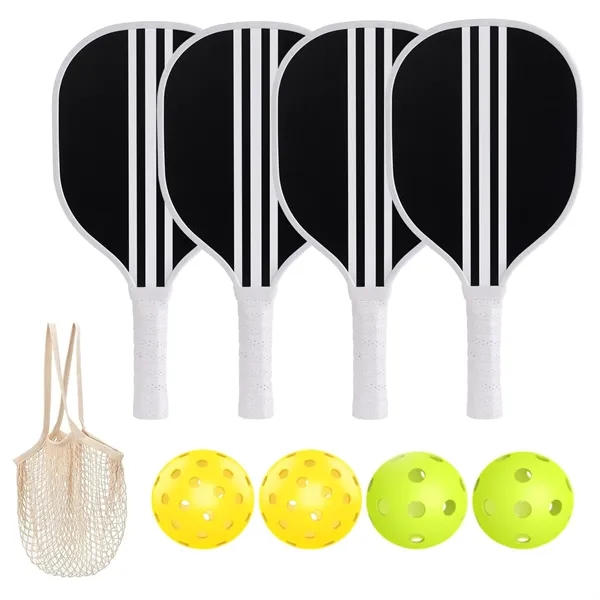 Pickleball Paddles Set with 4 Balls & 1 Bag - Pickleball Paddles Set with 4 Balls & 1 Bag - Image 12 of 17