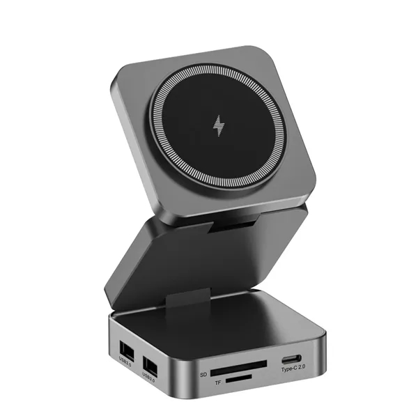 10-in-1 HUB Docking Station 15W Magnetic Wireless Charging - 10-in-1 HUB Docking Station 15W Magnetic Wireless Charging - Image 1 of 9