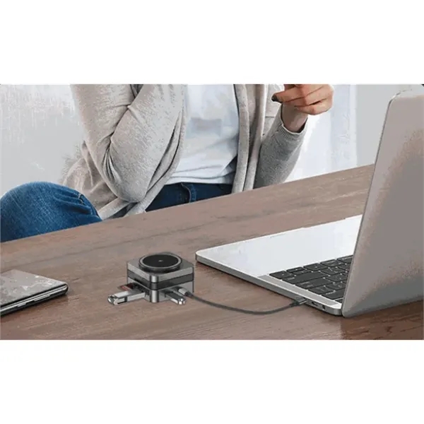 10-in-1 HUB Docking Station 15W Magnetic Wireless Charging - 10-in-1 HUB Docking Station 15W Magnetic Wireless Charging - Image 8 of 9