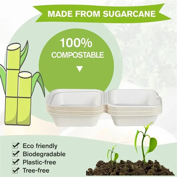 100% Compostable Biodegradable Take Out Container - 100% Compostable Biodegradable Take Out Container - Image 1 of 2