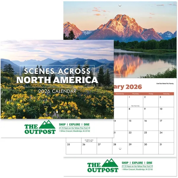 Scenes Across America Stapled Wall Calendar - Scenes Across America Stapled Wall Calendar - Image 0 of 4