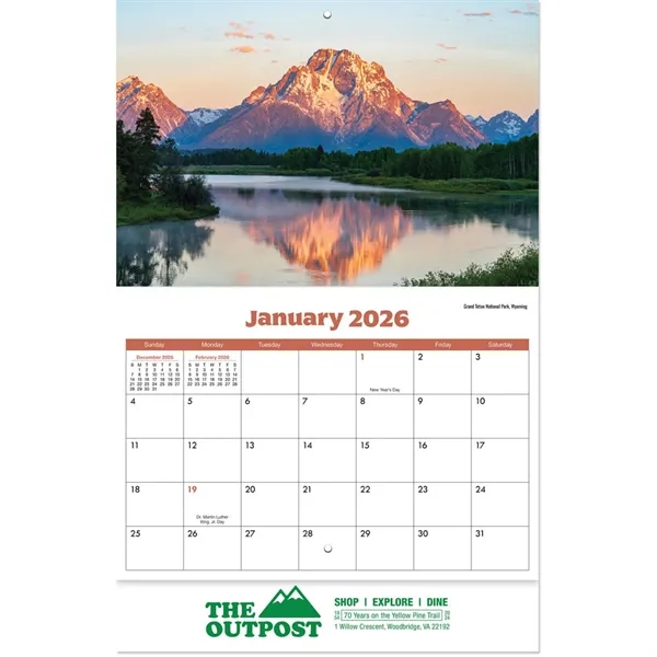 Scenes Across America Stapled Wall Calendar - Scenes Across America Stapled Wall Calendar - Image 2 of 4