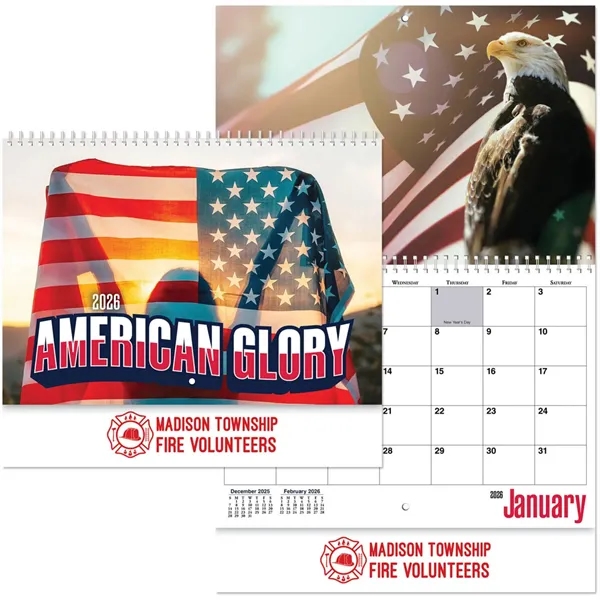 Full Color American Glory Spiral Wall Calendar - Full Color American Glory Spiral Wall Calendar - Image 0 of 4