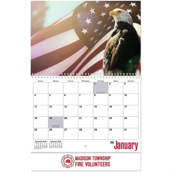Full Color American Glory Spiral Wall Calendar - Full Color American Glory Spiral Wall Calendar - Image 2 of 4