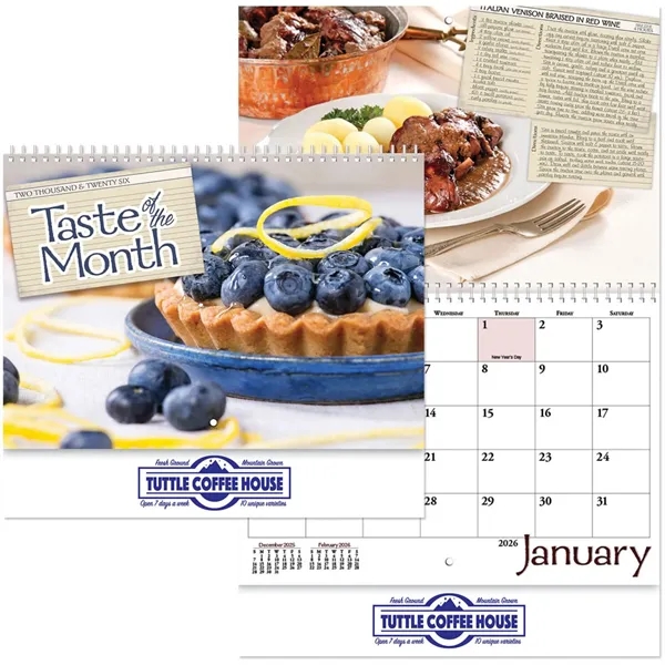 Taste Of Month Wall Calendar Spiral - Taste Of Month Wall Calendar Spiral - Image 0 of 4