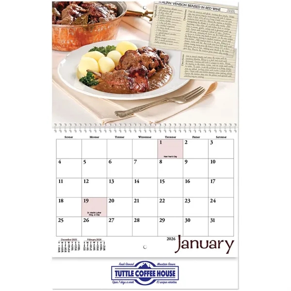 Taste Of Month Wall Calendar Spiral - Taste Of Month Wall Calendar Spiral - Image 2 of 4