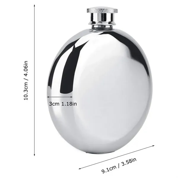 5Oz Portable Wine Whiskey Flasks Round Alcohol Bottle - 5Oz Portable Wine Whiskey Flasks Round Alcohol Bottle - Image 4 of 5