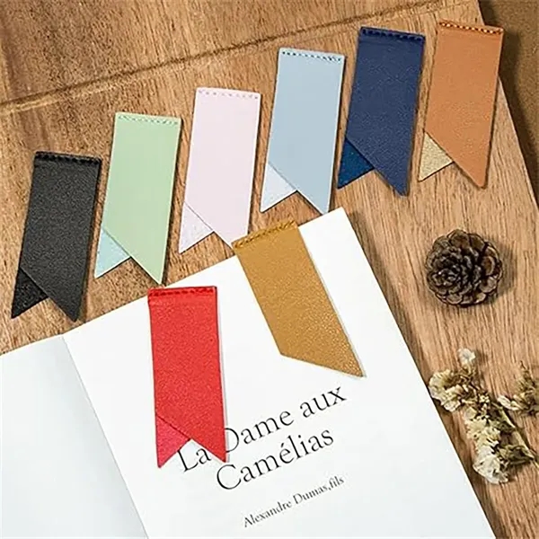Handmade Leather Bookmark Corner Marker Clip Read Sign - Handmade Leather Bookmark Corner Marker Clip Read Sign - Image 1 of 4