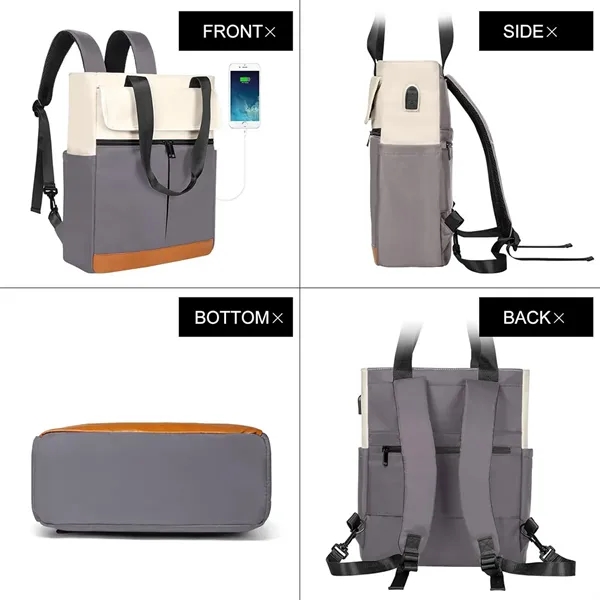Computer Laptop Backpack with USB Charging Port - Computer Laptop Backpack with USB Charging Port - Image 2 of 2