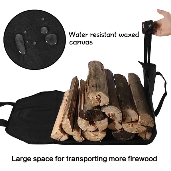 Camping gear portable durable firewood carrier bag tote - Camping gear portable durable firewood carrier bag tote - Image 3 of 4