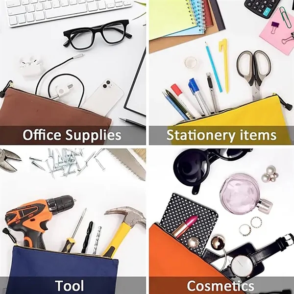 Canvas Zipper Bags Pouch Multipurpose Small Tools Storage - Canvas Zipper Bags Pouch Multipurpose Small Tools Storage - Image 1 of 4