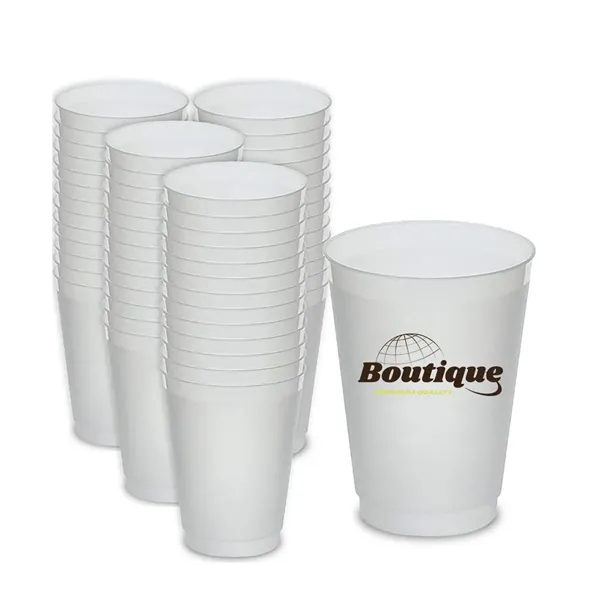 16Oz Party Cups Reusable Plastic Frosted Glass - 16Oz Party Cups Reusable Plastic Frosted Glass - Image 0 of 2