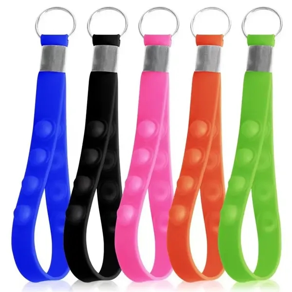 Silicone Pop Bubble Keychain Bracelet - Silicone Pop Bubble Keychain Bracelet - Image 2 of 3