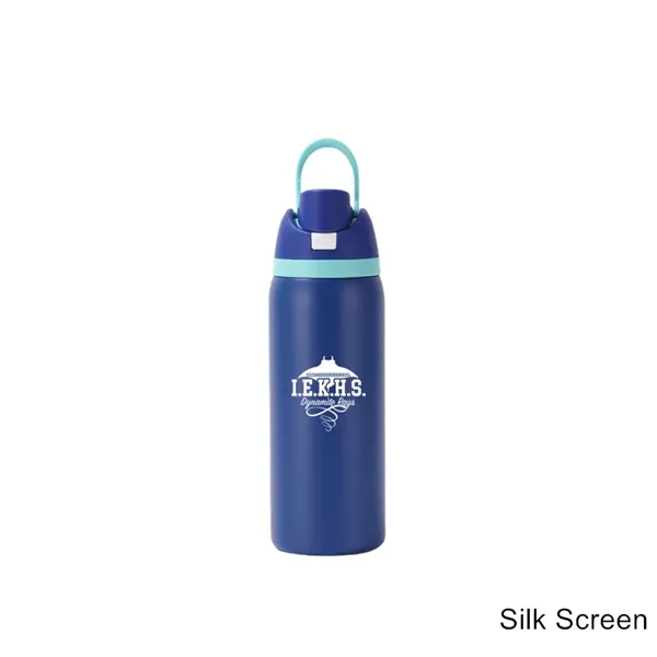 24/32 oz Insulated Stainless Steel Water Bottle Straw Cup - 24/32 oz Insulated Stainless Steel Water Bottle Straw Cup - Image 5 of 11