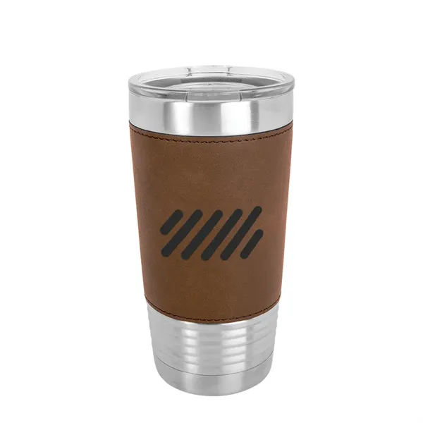 Polar Camel 20 oz. Leatherette Tumbler w/ Clear Lid - Polar Camel 20 oz. Leatherette Tumbler w/ Clear Lid - Image 0 of 13