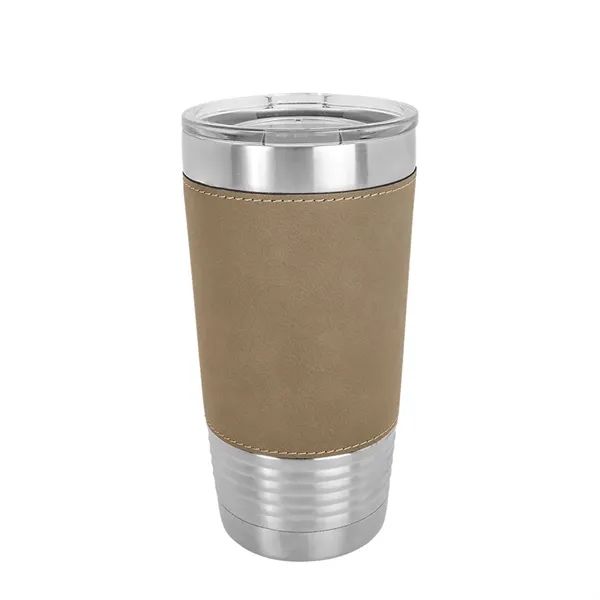 Polar Camel 20 oz. Leatherette Tumbler w/ Clear Lid - Polar Camel 20 oz. Leatherette Tumbler w/ Clear Lid - Image 1 of 13