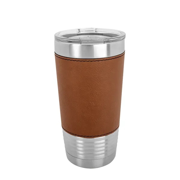 Polar Camel 20 oz. Leatherette Tumbler w/ Clear Lid - Polar Camel 20 oz. Leatherette Tumbler w/ Clear Lid - Image 3 of 13