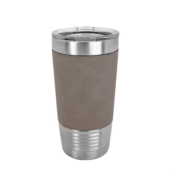 Polar Camel 20 oz. Leatherette Tumbler w/ Clear Lid - Polar Camel 20 oz. Leatherette Tumbler w/ Clear Lid - Image 4 of 13