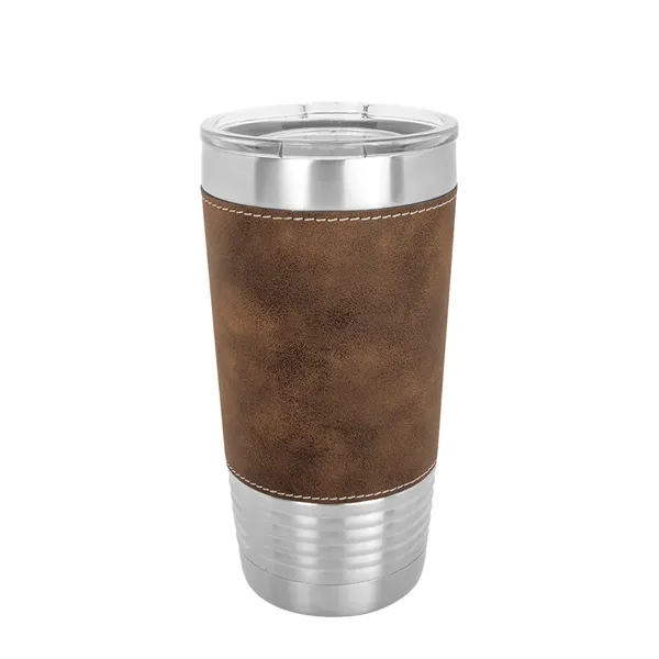 Polar Camel 20 oz. Leatherette Tumbler w/ Clear Lid - Polar Camel 20 oz. Leatherette Tumbler w/ Clear Lid - Image 12 of 13