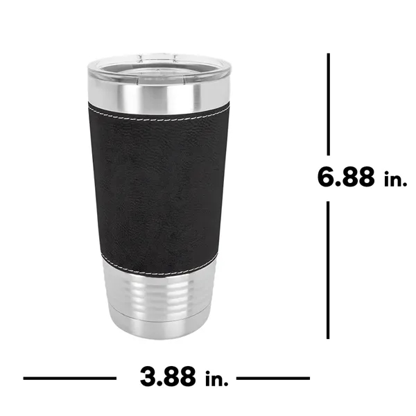 Polar Camel 20 oz. Leatherette Tumbler w/ Clear Lid - Polar Camel 20 oz. Leatherette Tumbler w/ Clear Lid - Image 13 of 13