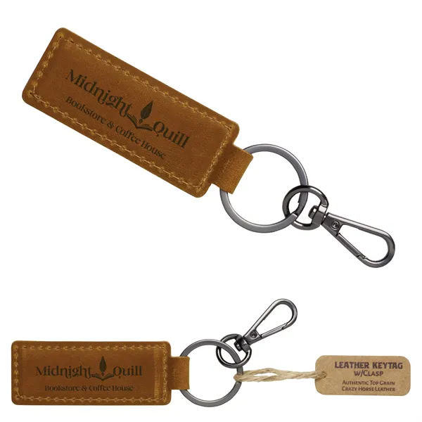 Leather Keytag w/Clasp - Leather Keytag w/Clasp - Image 0 of 2