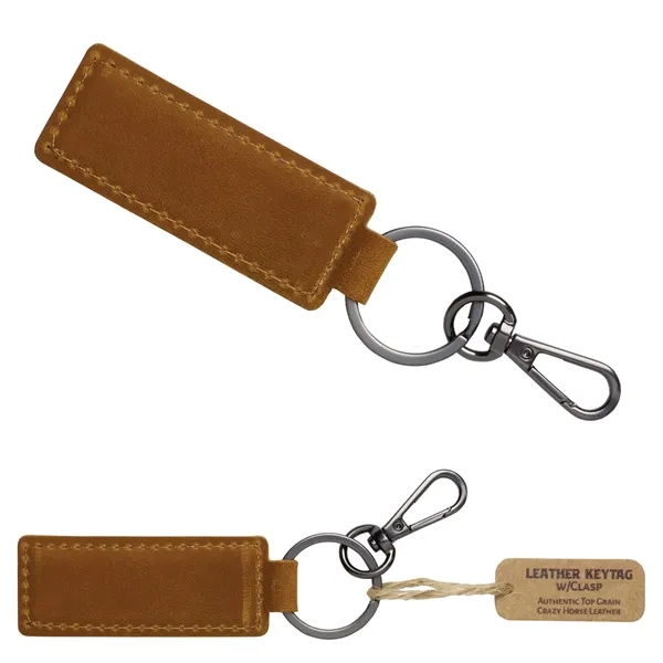 Leather Keytag w/Clasp - Leather Keytag w/Clasp - Image 1 of 2