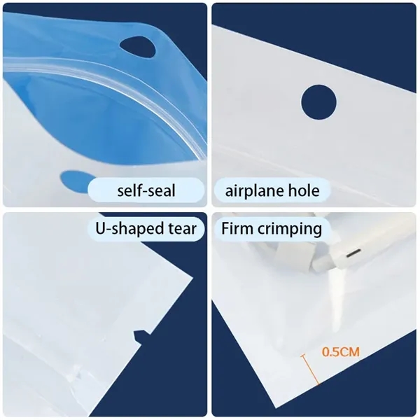White Self-sealing Bag with Clear Front - White Self-sealing Bag with Clear Front - Image 11 of 11