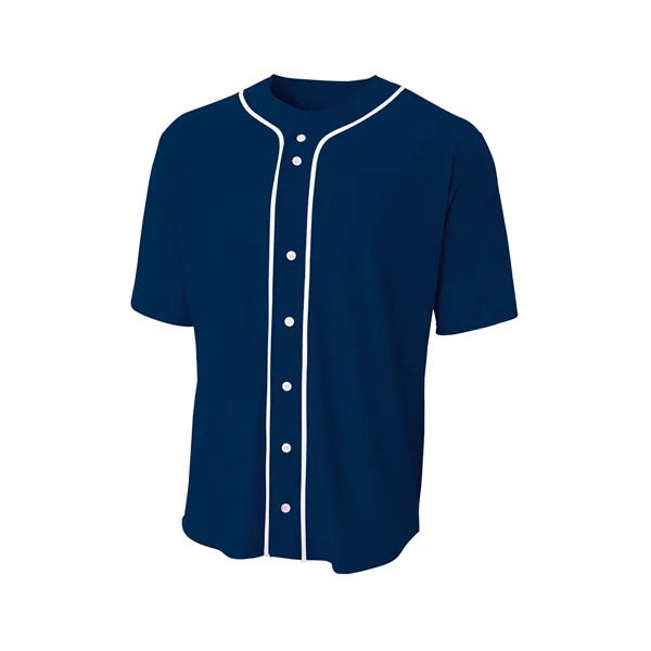 A4 Short Sleeve Full-Button Baseball Top - A4 Short Sleeve Full-Button Baseball Top - Image 3 of 5