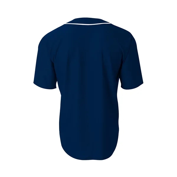 A4 Short Sleeve Full-Button Baseball Top - A4 Short Sleeve Full-Button Baseball Top - Image 4 of 5