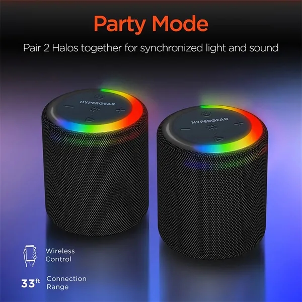 HyperGear Halo Waterproof LED Wireless Speaker - HyperGear Halo Waterproof LED Wireless Speaker - Image 5 of 10