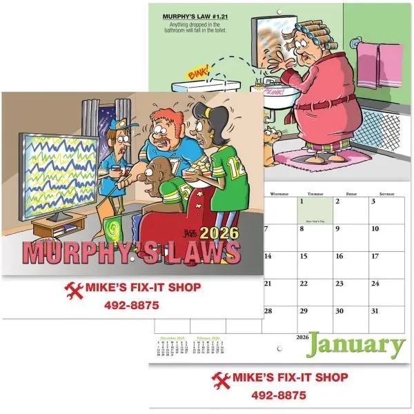 Murphy's Laws Stapled Wall Calendar