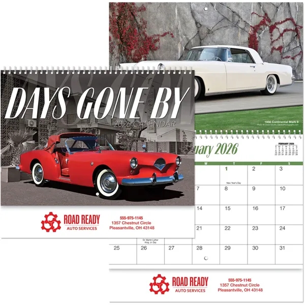 Full Color Days Gone By Spiral Wall Calendar
