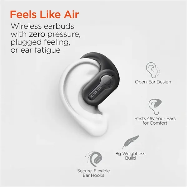 HyperGear AeroFlex 360 Open-Ear True Wireless Earbuds - HyperGear AeroFlex 360 Open-Ear True Wireless Earbuds - Image 1 of 9