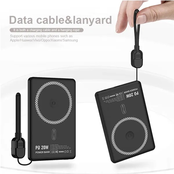 5000mAh Magnetic Portable Charger Power Bank with Stand - 5000mAh Magnetic Portable Charger Power Bank with Stand - Image 2 of 4