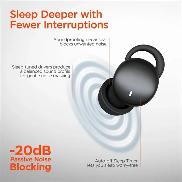 HyperGear SleepEEZ Mini Noise-Blocking True Wireless Earbuds - HyperGear SleepEEZ Mini Noise-Blocking True Wireless Earbuds - Image 2 of 10