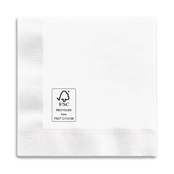 Foil Stamped 3-Ply White Dinner Napkin - 1/4 Fold, FSC Cert. - Foil Stamped 3-Ply White Dinner Napkin - 1/4 Fold, FSC Cert. - Image 1 of 2
