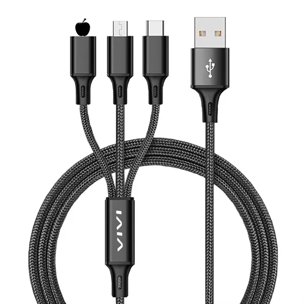 Nylon Braided  Multi Charging Cable With Customized Connect - Nylon Braided  Multi Charging Cable With Customized Connect - Image 0 of 1