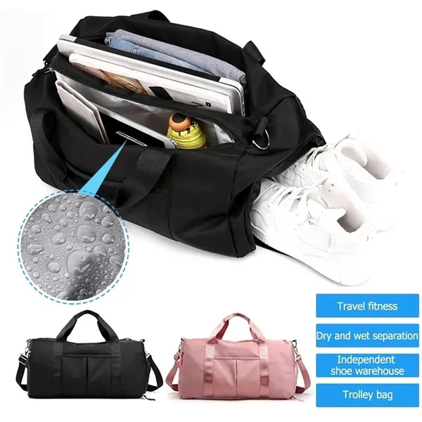 Large-Capacity Travel Duffel Bag with Shoe Compartment - Large-Capacity Travel Duffel Bag with Shoe Compartment - Image 1 of 2
