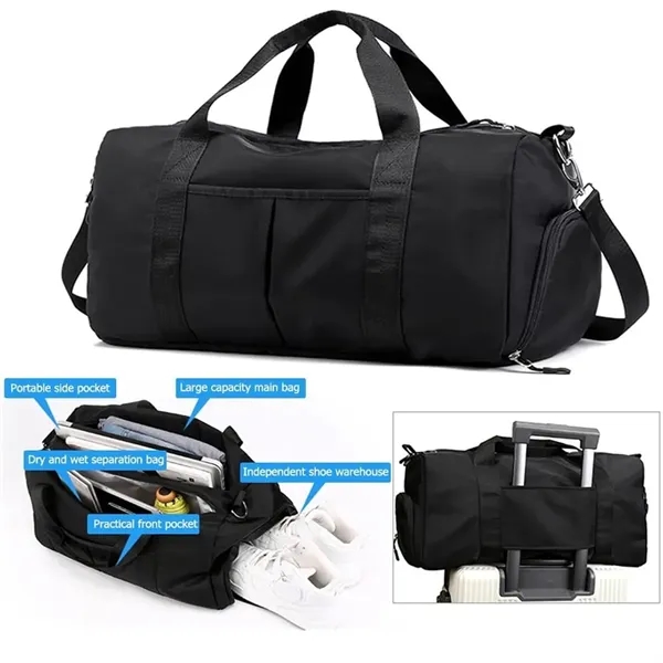 Large-Capacity Travel Duffel Bag with Shoe Compartment - Large-Capacity Travel Duffel Bag with Shoe Compartment - Image 2 of 2