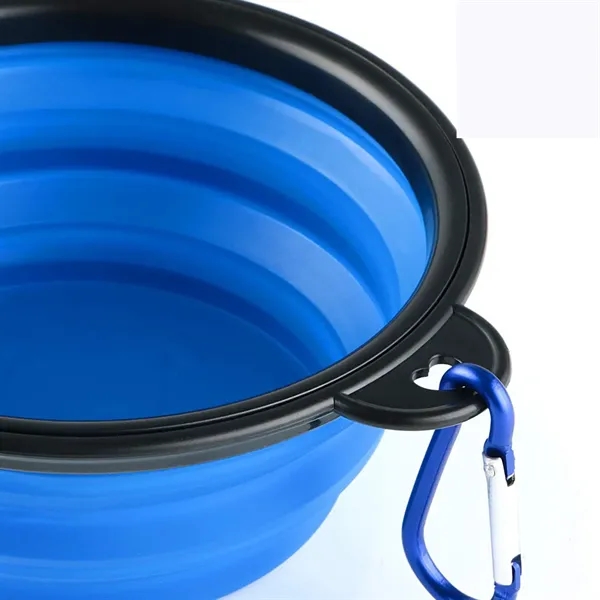 Collapsible Pet Dog Bowl With Carabiner - Collapsible Pet Dog Bowl With Carabiner - Image 5 of 5