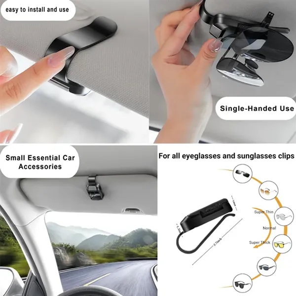 One Handed Operation Sunglass Holder - One Handed Operation Sunglass Holder - Image 1 of 3