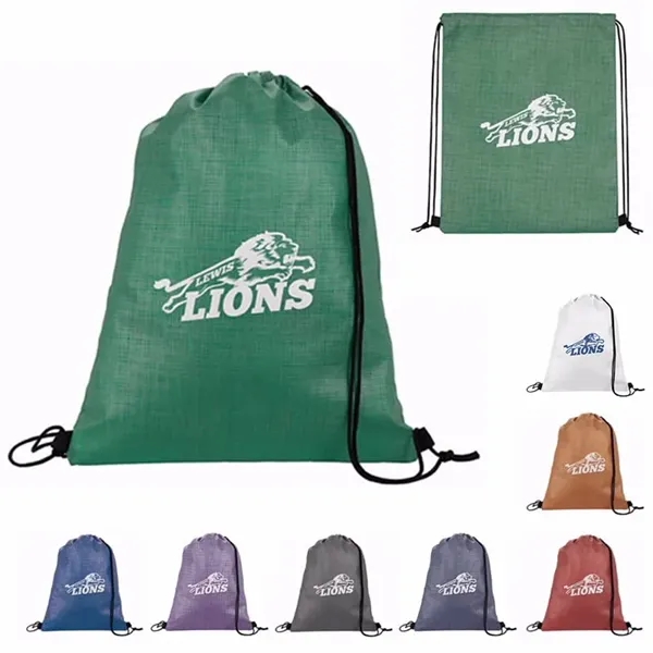 Non-Woven Shimmer Drawstring Backpack - Non-Woven Shimmer Drawstring Backpack - Image 0 of 19
