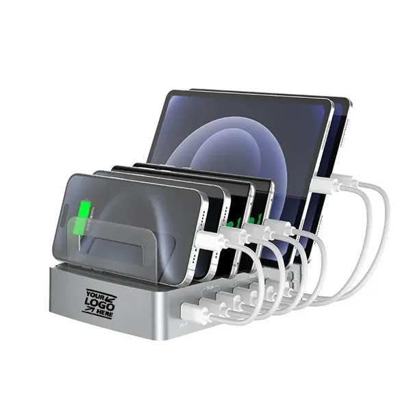 6 Port USB Multiple Devices Fast Charging Station - 6 Port USB Multiple Devices Fast Charging Station - Image 0 of 3